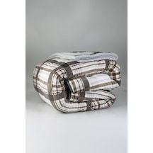 Merinos Comforter Çift Kişilik Yorgan Seti Kahve Gri 220x240 Gri