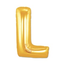 Parti Aksesuar L Harf Folyo Balon Altın Renk 40 İnç 001