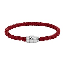 Montblanc Meisterstück Steel 3-ring Kızıl Deri Bileklik 134066 Kırmızı