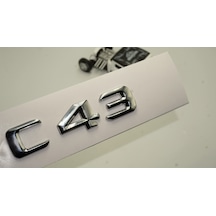Benz C43 Bagaj Krom Metal 3M 3D Yazı Logo