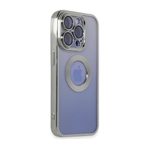 Newface Apple İphone 15 Pro Max Kılıf Slot Silikon - Gümüş
