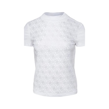 Guess Kadın 4g Logolu Beyaz T-shirt Beyaz