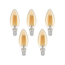 4w Rustik Ampul 2700k Amber Işık E14 Duy - 5 Adet