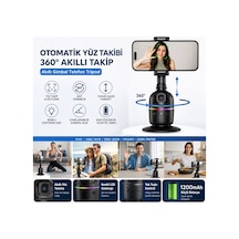 İphone 11 Pro Max Uyumlu Akıllı Yüz Takipli 360 Aı Gimbal Telefon Tutucu Vlog & Canlı Yayın Standı