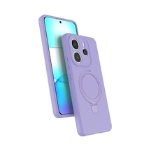 Xiaomi Redmi Note 14 4g Regal Magsafe Standlı Kapak - Lila 0.2M-Çok Renkli