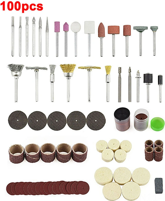 Skycity 110-220v Çift Güç Kaynağı Mini El Fırçası: Taş Delme, Oymacılık, Kesme, Parlatma - 100 Parça Aksesuar Seti