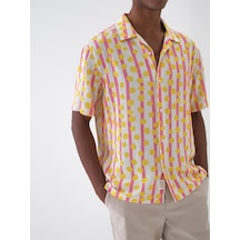Xint Pembe Keten Karışımlı Regular Fit Gömlek 700942