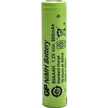 Gp Aaa 800 Mah Şarjlı İnce Düz Kafa Endüstriyel Tekli Paket Pil