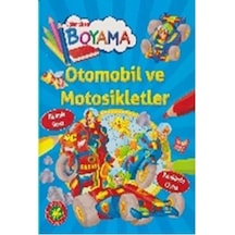Eğlendiren Boyama - Otomobil ve Motosikletler- Parıltı Yayınları