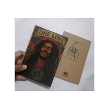 Owl Bag Özel Tasarım Vıntage Görünümlü Bob Marley One Love Desenli Defter Çok Renklı