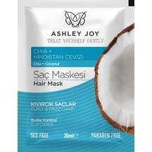 Ashley Joy Chia Tohumu İçeren Kıvırcık Saçlara Özel Bukle Kontrol Saç Maskesi 30 ML