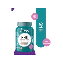 Vitago Hns Hair Nail Skin Biotin, Folik Asit, Vitamin E Ve Hidrolize Keratin İçeren 60 Adet Çiğnenebilir Gummies Form Takviye Edici Gıda
