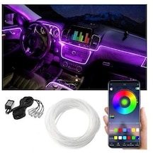 Araç Içi Atmosfer Ambiyans Led Neon Ip Led Rgb App Kontrollü 5 Parça