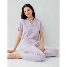 Arnetta 3552-s Kadın Gömlek Pijama Takım Lila