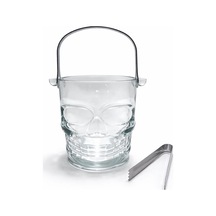 4 Adet Cam Kurukafa Buzluk Buz Kalıbı Ve İçecek Aksesuarı 14x12 Cm Skull Ice Tray Skull Mould
