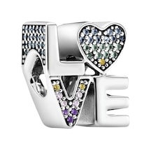 Nur Silver Love Gümüş Charm Nur-bl01233