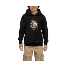 Zepplin Giyim Lamb Of God Band Lightweight Skull Siyah Çocuk Kapşonlu Sweatshirt