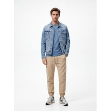 LTB Lastik Paça Jogger Bej Pantolon