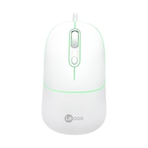 Ms110 Usb Kablolu 2400dpı 4 Tuşlu Rgb Sessiz Click Optik Mouse - Pc, Mac, Dizüstü Bilgisayar İle Uyumlu, Tak Çalıştır Kolay Bağlantı, Sağ Ve Sol Elle Kullanıma Uygun, Kompakt Mouse Beyaz