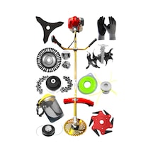 Ablacks C-52 Benzinli Yan Tırpan + Akrep Çapa Aparatı + 10 Lu Bahçivan Seti