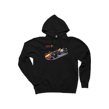 Redbull Racing F1 Siyah Kapşonlu Sweatshirt Hoodie Siyah