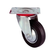 Hubrendy Kargo Servis Tekeri - Tablalı Siyah Döner - Çap 125 Mm
