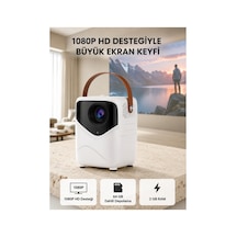 Astraltech Taşınabilir Akıllı 1080p Projektör 64gb Hafıza, 2gb Ram, Full Hd Görüntü, Kumandalı Yen
