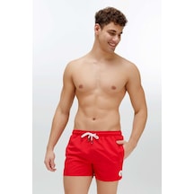 U.S. Polo Assn. Erkek Kırmızı Orta Boy Deniz Şortu-4350