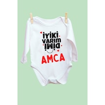 Babylimon Iyi Ki Varım Dimi Amca Desenli Uzun Beyaz - 110763746 Beyaz