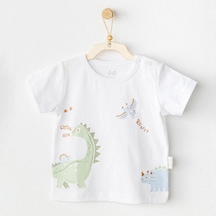 Andywawa Ac25978 Casual Bebek Tshırt White Beyaz