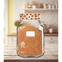 Kalp Desenli Mini Boy Kavanoz Görünümlü Kilitli Doypack Saklama Poşeti 6 Adet 200 Ml-11x15 Cm Şeffaf