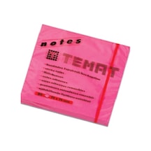 Tr Yapışkanlı Not Kağıdı 75x75 Mm, Fosforlu Pembe