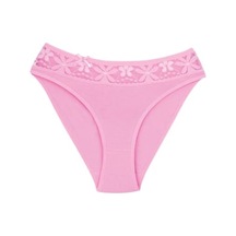 Ceylanoğlu Kadın Likralı Beli Dantelli Bikini Külot C-131 (4 Pake