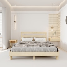 Natura New Model Doğal Çam Ahşap Karyola-21 120 x 200