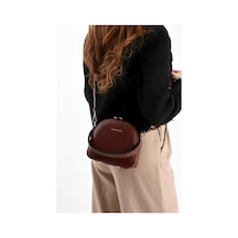 Eliza Oval Formlu Şık Günlük Kadın Omuz Çantası Bp-4855o Bordo