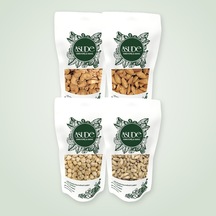 Kavrulmuş Kuruyemiş Avantaj Paketi 4'lü 4x250 G - Kaju, Badem, Çifte Kavrulmuş Fındık, Antep Fıstığı 1 KG