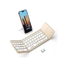 Samsung Uyumlu Samsers Touchpadli Katlanabilir Bluetooth Klavye Desert Gold