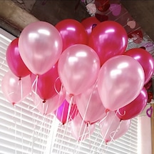 Metalik Pembe Metalik Fuşya Balon 10 Adet