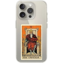 Apple Uyumlu iPhone 15 Pro Max Şeffaf Kılıf The Emperor Tasarımlı