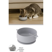 Silikon Evcil Hayvan Mama Kasesi, Kaydırmaz Vakum Tabanlı Kedi Köpek Mama Su Kabı Tabağı 200ml