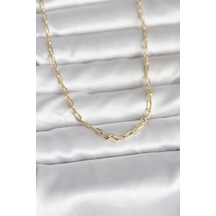 Cm 14k Gold Renk Ataç Zincir Model 60 Cm Kadın Kolye - Altın