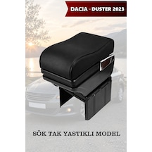 Dacia Duster 2023 Uyumlu Siyah Renk Kol Dayama Bardaklıklı Küllüklü Lüks Tip