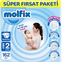 Molfix Bebek Bezi 2 Beden Mini Süper Fırsat Paketi 162 Adet