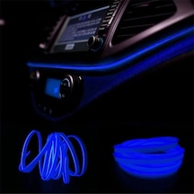 Araç İçi Torpido Şerit Led Mavi Renkli ip Neon 2 Metre