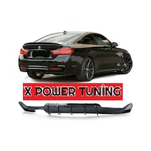 Bmw F32 2014-2019 Parlak Siyah Soldan Çift Çıkış Arka Difüzör