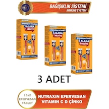 Vitamin C D Zinc 15 Efervesan Tablet - 3 Adet 2'li Paket