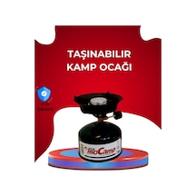 Piknik Ve Doğa Yürüyüşü İçin Taşınabilir Kamp Ocağı Siyah