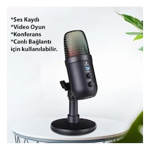 Profesyonel Kardioid Rgb Oyuncu Stüdyo Kayıt Kablolu Podcast Mikr