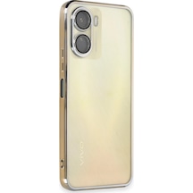 Newface - 246 - Vivo Y16 Kılıf Razer Lensli Silikon - Aconcept - - Gold