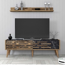 Variant Valensiya 140cm Tv Ünitesi - Ceviz / Siyah Mermer